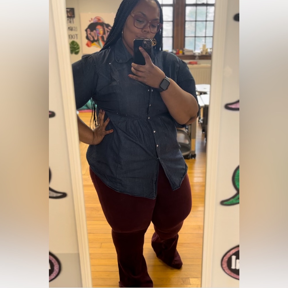 Corduroy wide leg pants